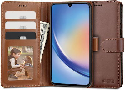 Tech-Protect Synthetic Leather Wallet Brown (Galaxy A34)