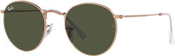 Ray Ban Round Metal Γυαλιά Ηλίου Ροζ Χρυσά με Μεταλλικό Σκελετό