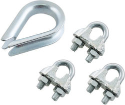 ArteLibre Wire Rope Clamp Boat Deck 3 pieces & Finger slide 3-4mm