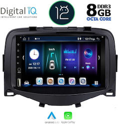 Digital IQ Car Audio System for Peugeot 108 Toyota Aygo Citroen C1 2014+ (Bluetooth/USB/AUX/WiFi/GPS/Apple-Carplay/CD) with Touch Screen 6.5"