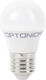 Optonica Λάμπα LED 8W 91mm για Ντουί E27 και Σχήμα G45 Θερμό Λευκό 710lm