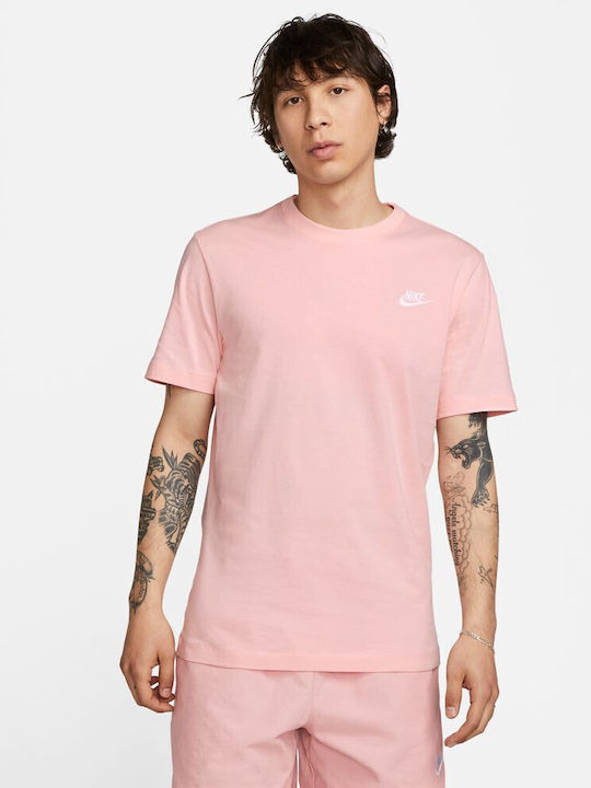 Nike Sportswear Club Ανδρικό T-shirt Pink Bloom...