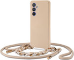 Tech-Protect Icon Chain Silicone Back Cover with Strap Beige (Galaxy A54)