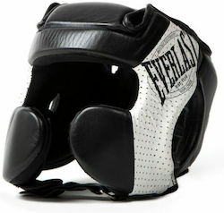 Everlast 1910 Κάσκα Πυγμαχίας Ενηλίκων Aνοιχτού Τύπου Δερμάτινη Μαύρη