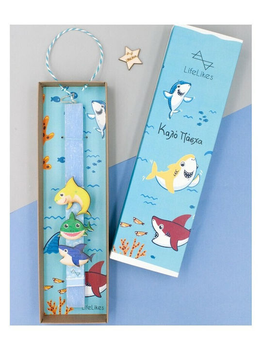 Λαμπάδα Baby Shark Πλακέ Μπλε Λαμπάδα Baby Shark Πλακέ Μπλε
