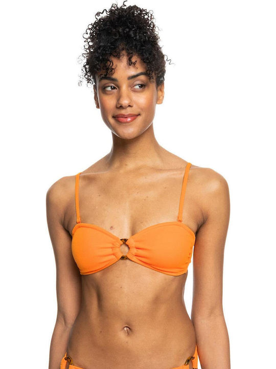 Color Jam Strapless Bikini Top tangelo