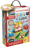 Lisciani Giochi Εκπαιδευτικό Παιχνίδι Montessori Cubes & Logic από Ξύλο για 1-4 Ετών