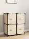 vidaXL Metallic Storage Box Cream-Black 63x30x71cm