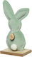 Easter bunny made of velvet 24CM 5x11x24cm 5x11x24cm blue Kaeming