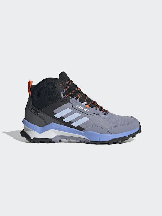 Adidas Terrex AX4 Mid GTX Men's Hiking Boots Waterproof with Gore-Tex Membrane Silver Violet / Blue Dawn / Core Black