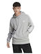 3-Stripes French Terry Sweatshirt with Hood Gray