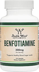 Double Wood Benfotiamine Vitamina pentru Sănătatea Sistemului Nervos 300mg 120 capace