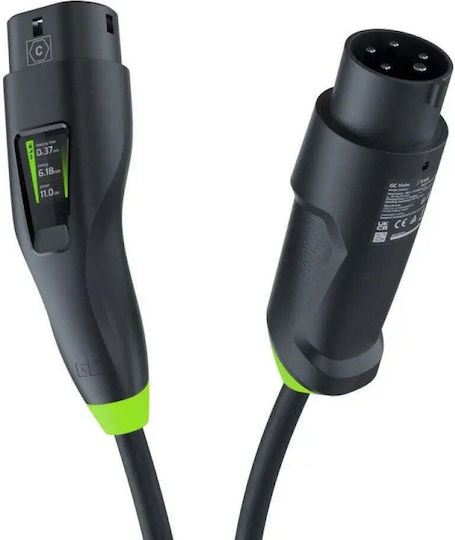 Green Cell Habu EV Mobile Charger Преносим Трифазен Зарядна станция за електромобили 11кВт с Вграден кабел Тип 2 (EVGC01)
