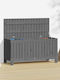 vidaXL Wooden Decorative Trunk Grey 108x42.5x54cm