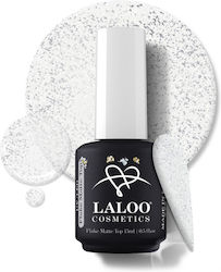 Laloo Cosmetics Flake Silver Top Coat Matte 15ml