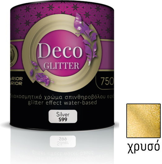Pellachrom Deco Glitter Боя за изкуствени покрития Златист 750мл 023589647