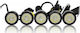 M-Tech Στρογγυλό Φώτα Ημέρας Αυτοκινήτου 20x15mm LED Universal 12V 2τμχ