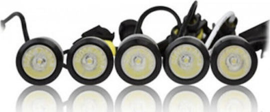 M-Tech Στρογγυλό Φώτα Ημέρας Αυτοκινήτου 20x15mm LED Universal 12V 2τμχ