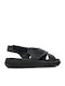 Women's Flat Sandals in Black Color