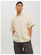 Short-sleeved Linen Shirt Moonbeam