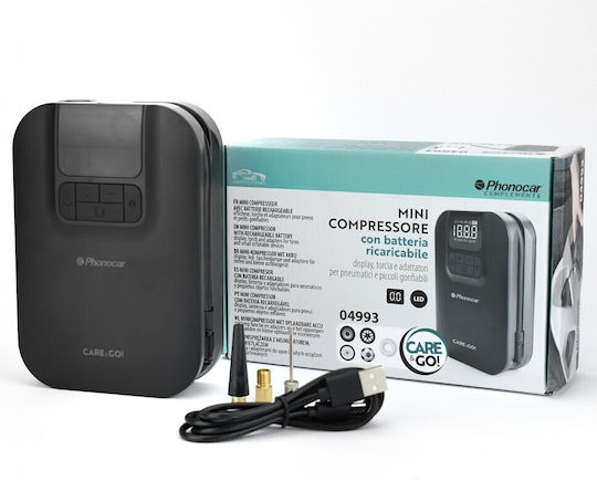 Phonocar Τρόμπα Αυτοκινήτου 116PSI με Καλώδιο Αναπτήρα 12V