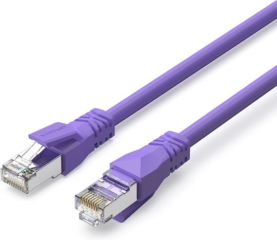 Vention S/FTP Cat.6a (Gigabit) Καλώδιο Δικτύου Ethernet 0.2m Μωβ
