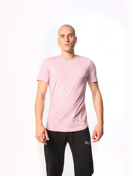 Paco & Co Ανδρικό T-shirt Ροζ Μονόχρωμο