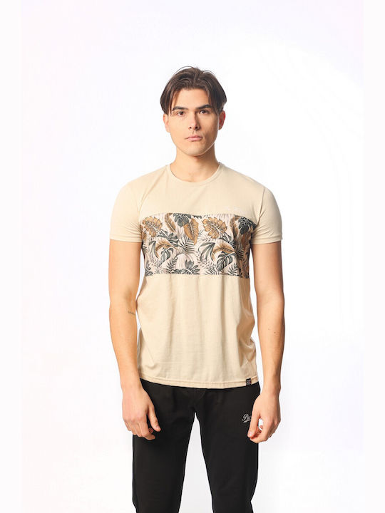 Paco & Co Herren T-Shirt Kurzarm Beige