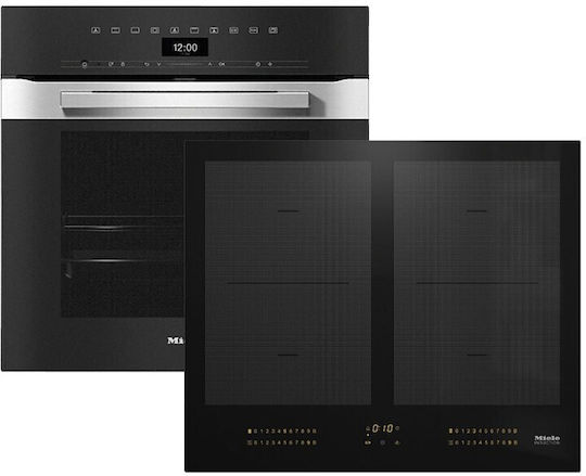 Miele Φούρνος άνω Πάγκου 76lt με Επαγωγικές Εστίες Π59.5εκ. Λευκός