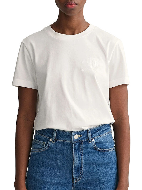Gant Reg Tonal Shield Women's T-shirt White
