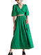 Ale - The Non Usual Casual Maxi Skirt in Green color