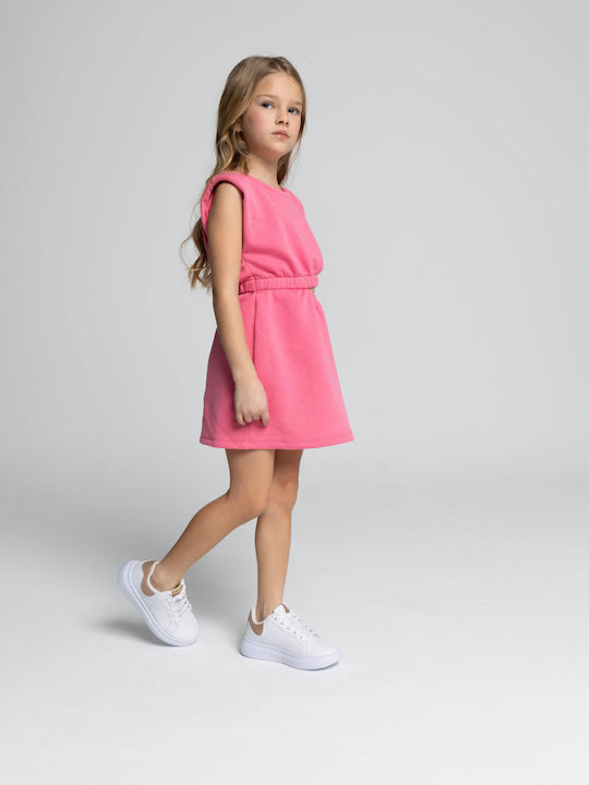 Alice Παιδικό Φόρεμα Φούτερ Αμάνικο Ροζ