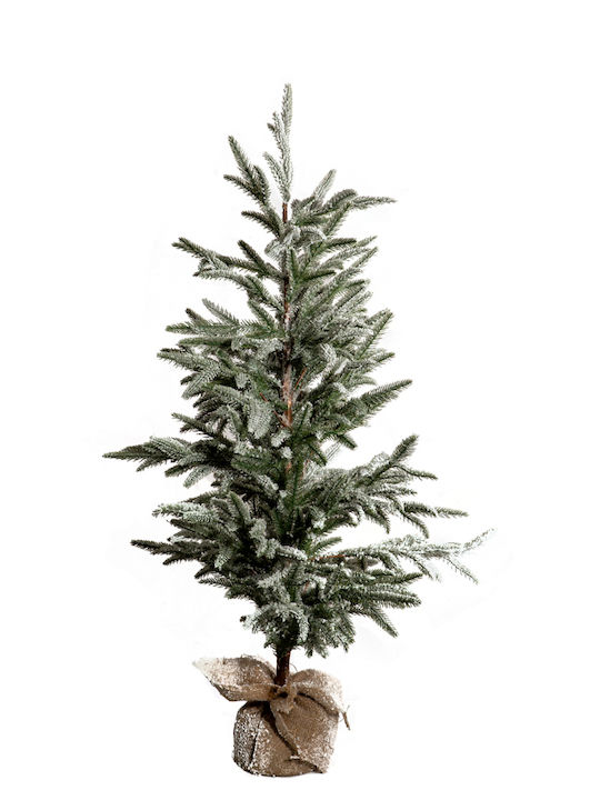 Snowy Christmas Slim Green Tree with Flowerpot Base and Built in Branches H150cm