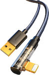 Joyroom S-UL012A6 Unghi (90°) / Împletit USB-A la Cablu Lightning Negru 1.2m