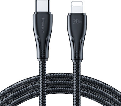 Joyroom S-CL020A11 Geflochten USB-C zu Lightning Kabel 20W Schwarz 3m