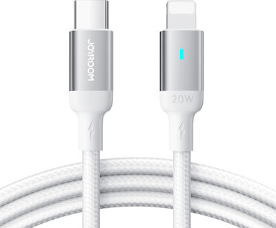Joyroom S-CL020A10 Braided USB-C to Lightning Cable 20W Λευκό 2m