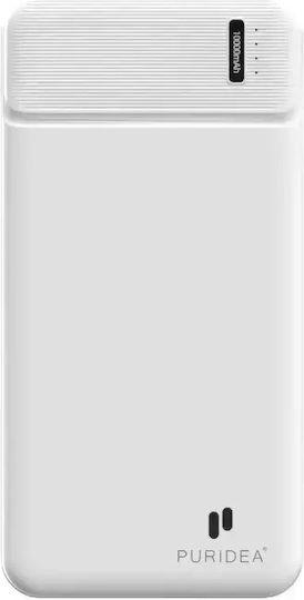 Puridea Q6 Power Bank 10000mAh 20W με Θύρα USB-A και Θύρα USB-C Λευκό