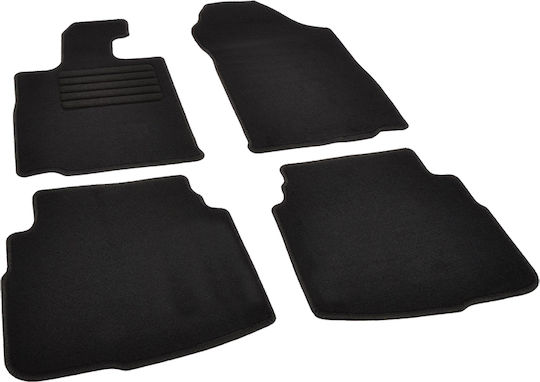 Rigum Satz Vorder- und Hintermatten 4Stück aus Teppichboden für Subaru Outback (VI) Schwarz