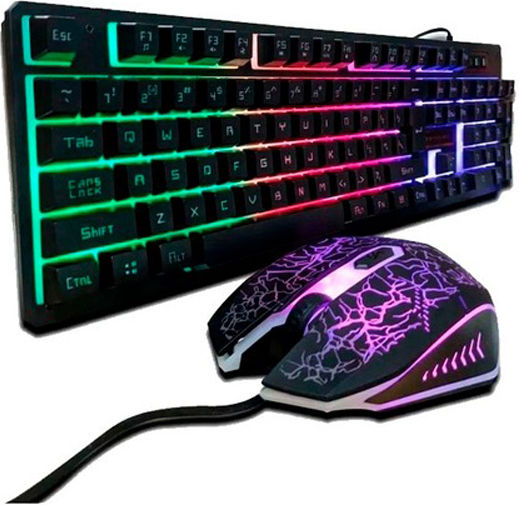 Yelandar Yelandar KT333 Σετ Gaming Πληκτρολόγιο με RGB φωτισμό & Ποντίκι (Αγγλικό US)