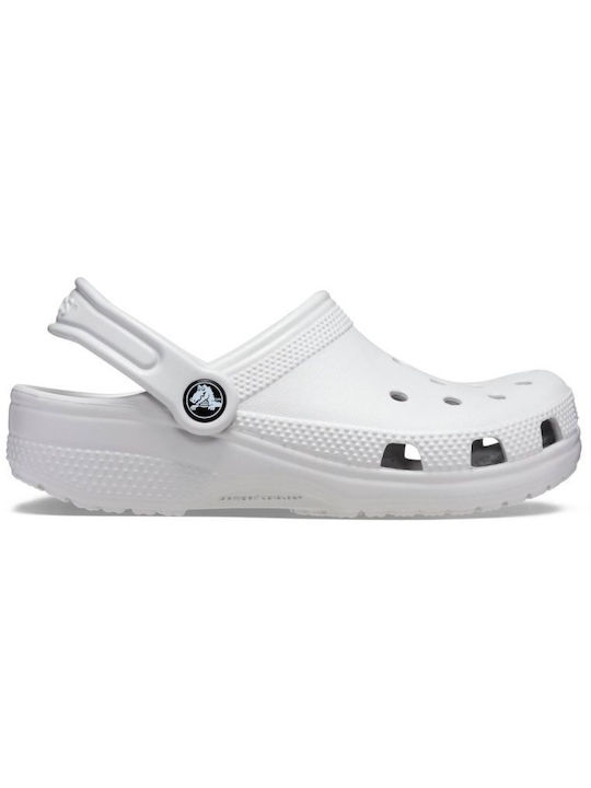 Crocs Classic Children's Anatomical Beach Clogs White Gray