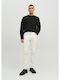 Men's Jeans Pants Elastic with Slim Fit White