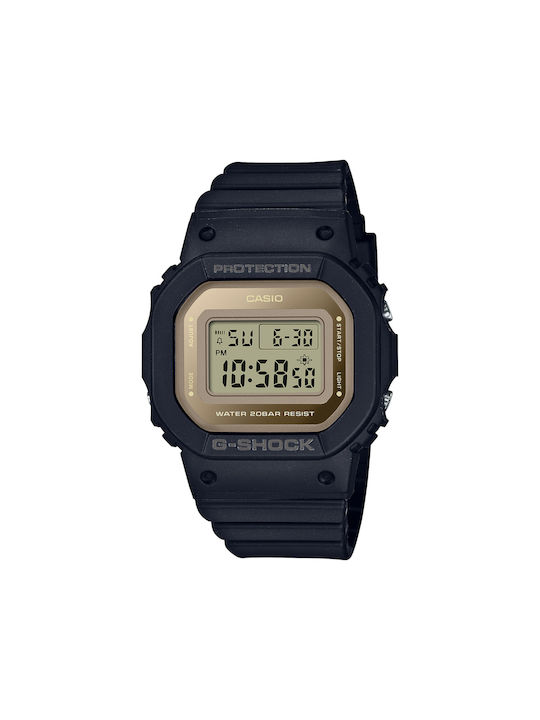 Casio G-Shock 5600 Uhr mit Schwarz Kautschukarm...