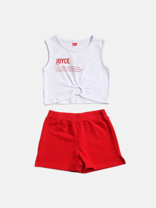 Joyce Kids Set with Shorts Summer 2pcs White