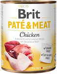 Brit Paté & Meat Canned Grain Free Wet Dog Food with Chicken 1 x 800gr