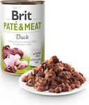 Brit Paté & Meat Wet Food Dogs in Cans with Duck 400gr 308453 DLZRITKMP0042