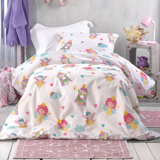 Rythmos Set Pătură pentru copii Single cu Fășii de pernă Fairies Multicolor 160x240buc