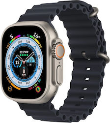 S8 Ultra 49mm Smartwatch mit Pulsmesser (Schwarz)