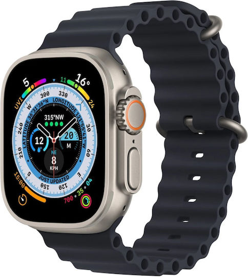S8 Ultra 49mm Smartwatch with Heart Rate Monitor (Black)