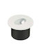 V-TAC Round Metallic Recessed Spot with Integrated LED and Warm White Light White 8x8cm. 1pcs