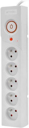 Armac Z5 Power Strip with Surge Protection 5 Positions with Switch and Cable 3m Gray